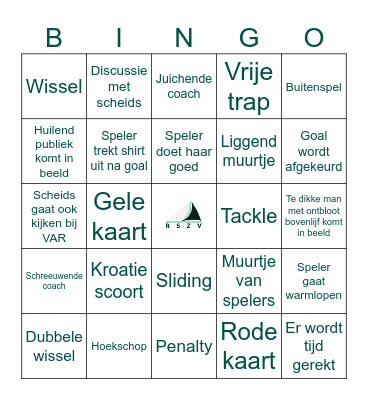 RSZV EK Bingo - Italie vs Kroatië Bingo Card