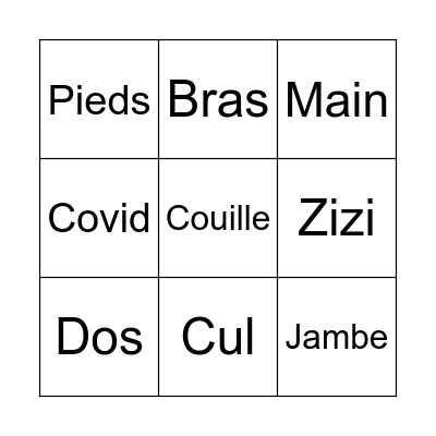 Le Bing'Antoine - où c'est qu'il a mal ? Bingo Card