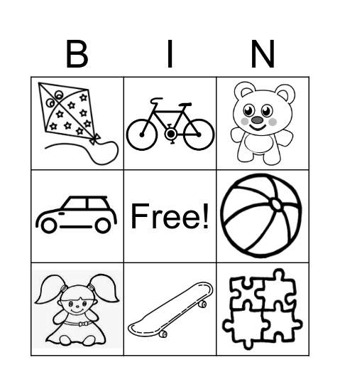 TOYS Bingo Card