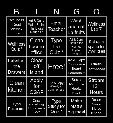 To-Do List Bingo 2 Bingo Card