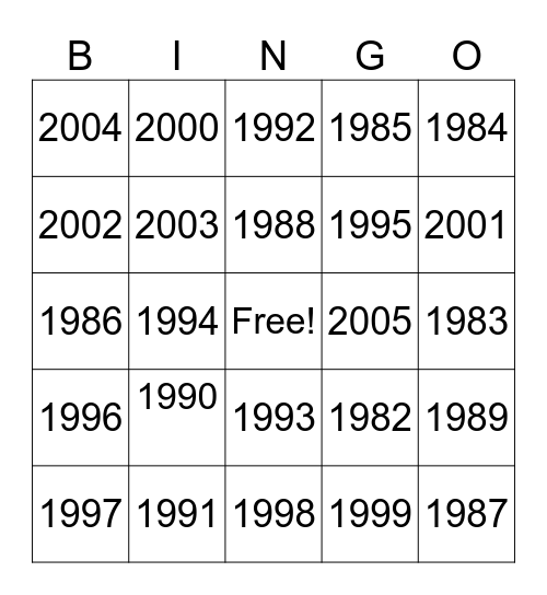 Sexy Bingo Card