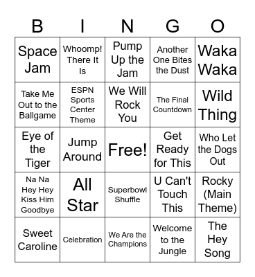 SINGO! Sports Edition Bingo Card