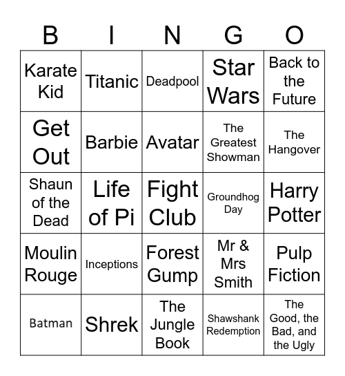 DT Friday Bingo! Bingo Card