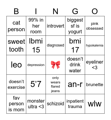 Nika Bingo Card