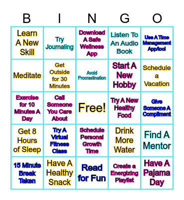 EMPOWER WELLNESS Bingo Card