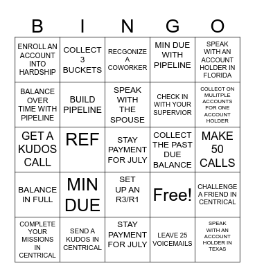 CA 5 FUN BINGO Card