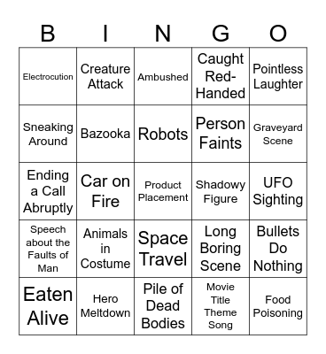 BingoFlix: It's Alive! Bingo Card