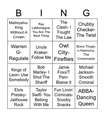 Radio Bingo Coverall Bingo Card