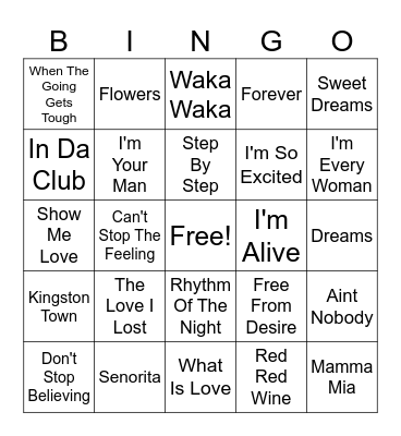 Joey & Mark's 087 929 5159 Bingo Card