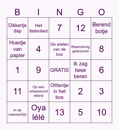 Baby Bingo Card