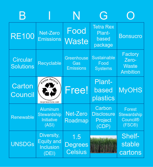 Sustainability Week BINGO Card