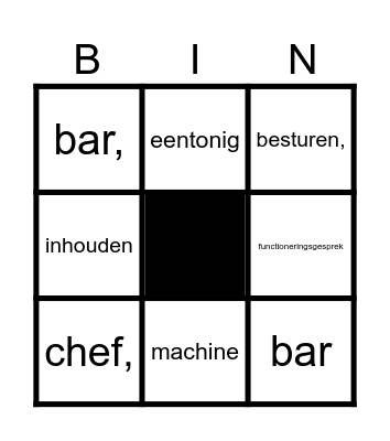 LINK B1 11.4 woorden Bingo Card