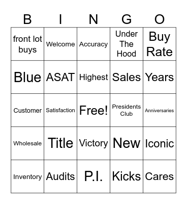 7180 CarMax Comm. Meeting Bingo Card