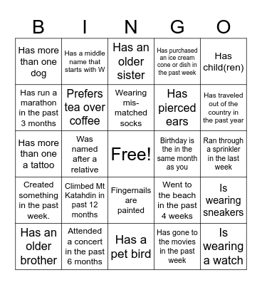 2024 Fellowship Bingo Card