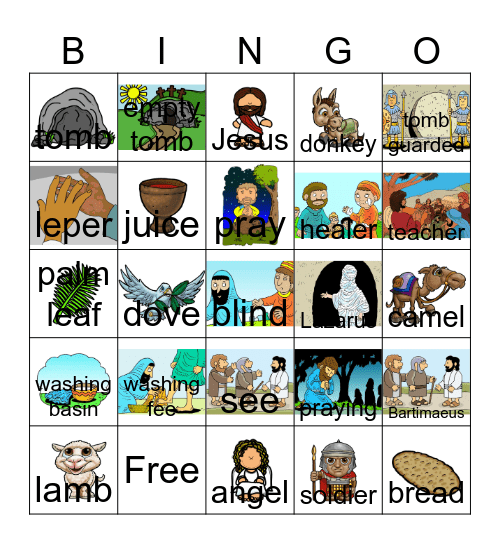 Gentle Jesus Bingo Card