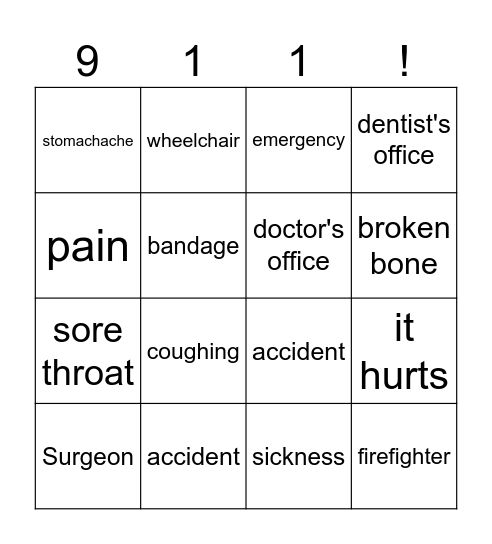 Doctors and Medicine Bingo Card