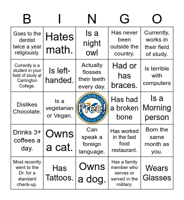 FIND SOMEONE WHO... Bingo Card