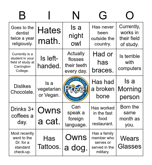 FIND SOMEONE WHO... Bingo Card