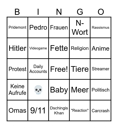 Reels Bingo Card
