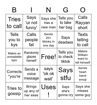 Saanvi Bingo Card