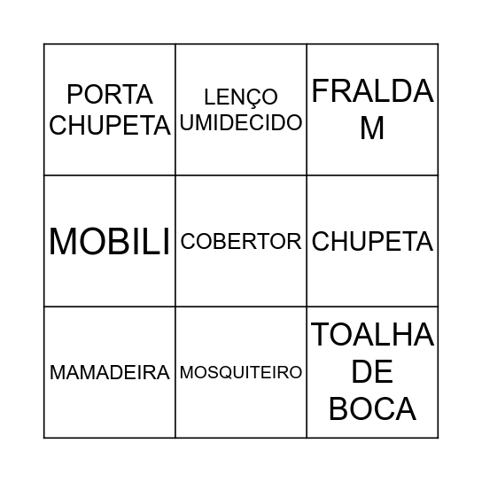 BINGO DO JOÃO PEDRO Bingo Card