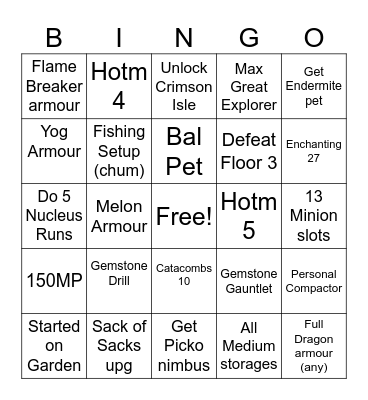 Ironman Starter Card Bingo Card