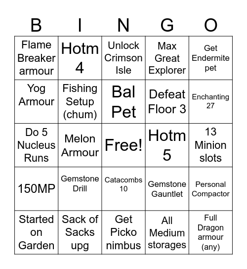 Ironman Starter Card Bingo Card