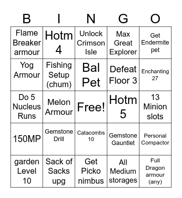 Ironman Starter Card Bingo Card
