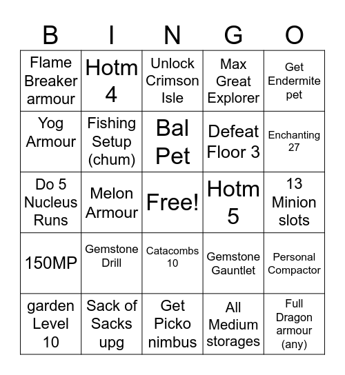 Ironman Starter Card Bingo Card