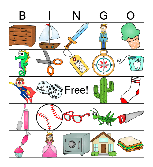 S Bingo Card