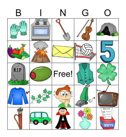 V Bingo Card