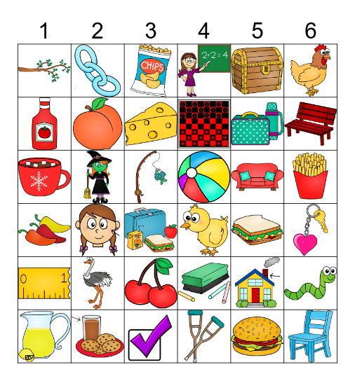 dice n dot CH Bingo Card