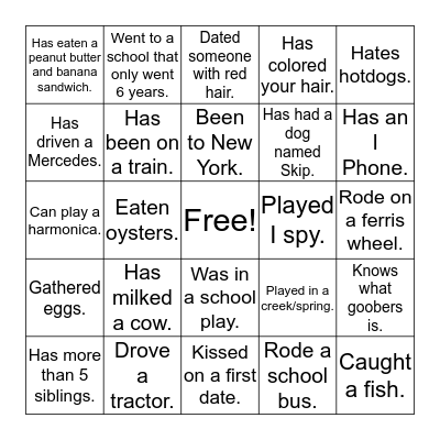 ICEBREAKER BINGO Card