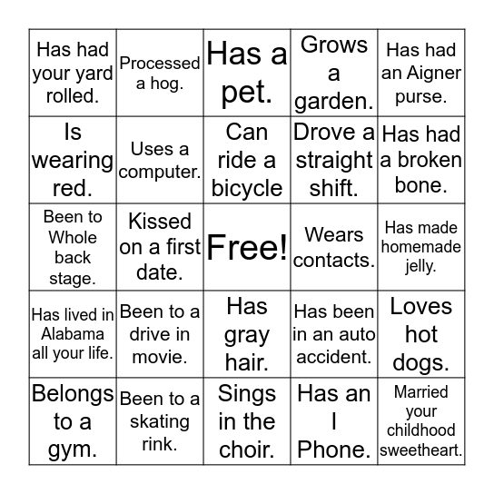 ICEBREAKER BINGO Card