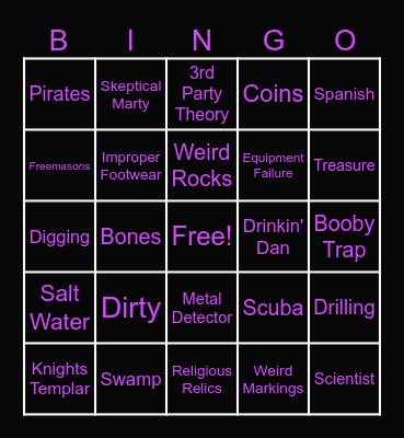 Oak Island! Bingo Card