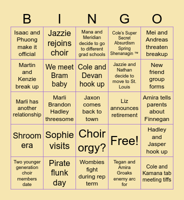 Final Knox year bingo Card