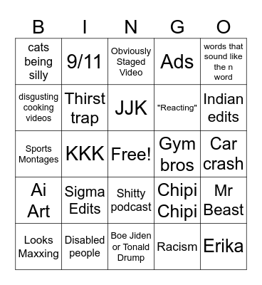 racism 2 Bingo Card