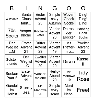26 PP Bingo Card