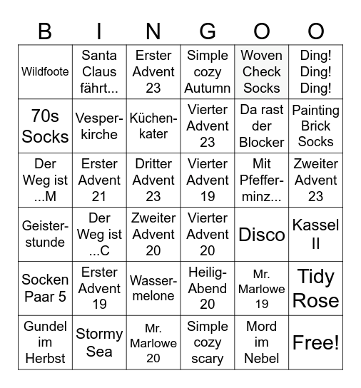 26 PP Bingo Card