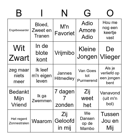 NL 24-1 Bingo Card