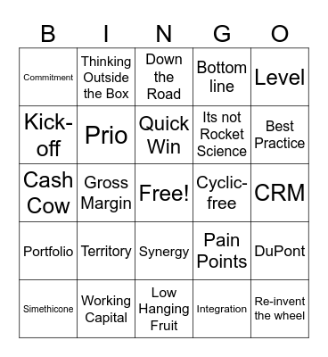 Sales Meeting 2024 Bingo Card