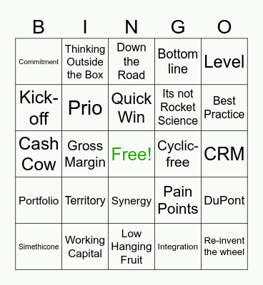 Sales Meeting 2024 Bingo Card
