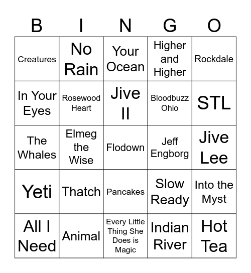 The "I'll probably lose this time" Bingo! Bingo Card