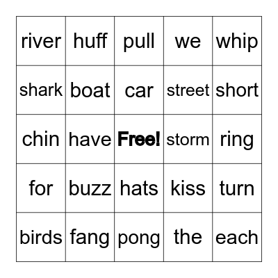 First Grade Fundations Bingo Card