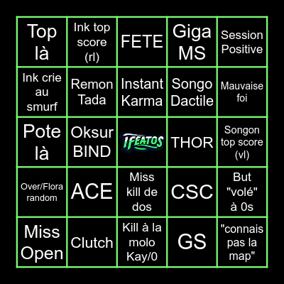 RiViD Day Bingo Card