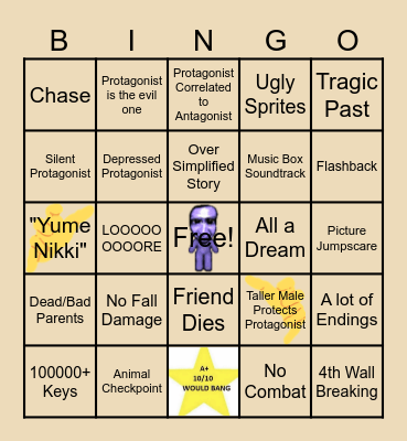 RPGMaker Horror Bingo Card
