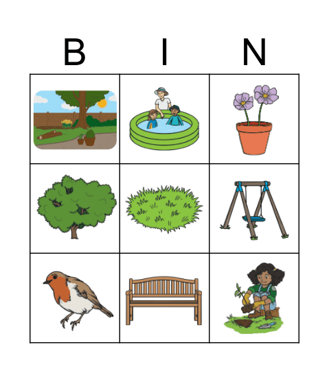 Garden Bingo Card