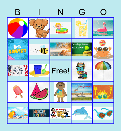 Summer Images Bingo Card