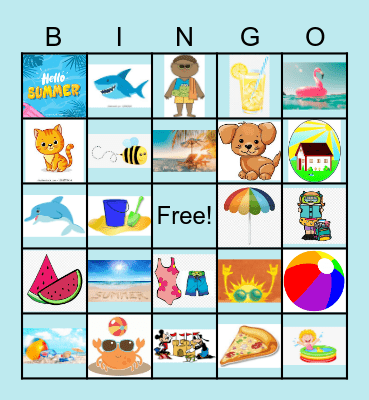 Summer Images Bingo Card