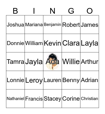 Ada's Family Bingo Card